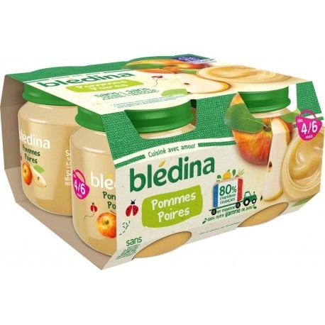 [3041091678164] BLEDINA POMME POIRE DES 4/6 MOIS PETIT POT 4×30G