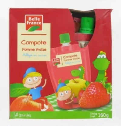 [3258561202471] BELLE FRANCE COMPOTE POMME FRAISE 360G