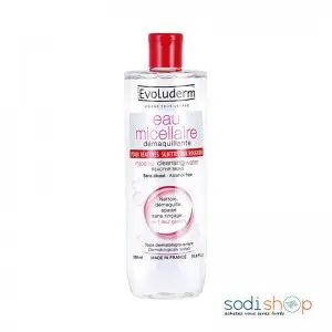 [3760100682625] EVOLUDERM EAU MICELLAIRE DEMANQUILLANT 500ML PEAUX REACTIVES