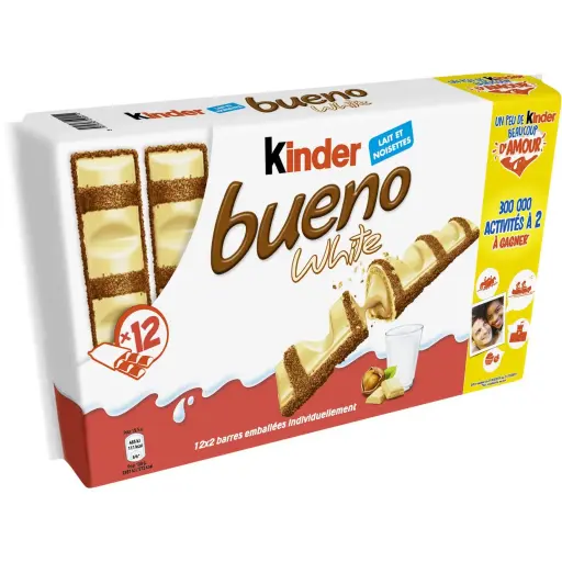 [8000500127551] KINDER BUENO WHITE PAQUET