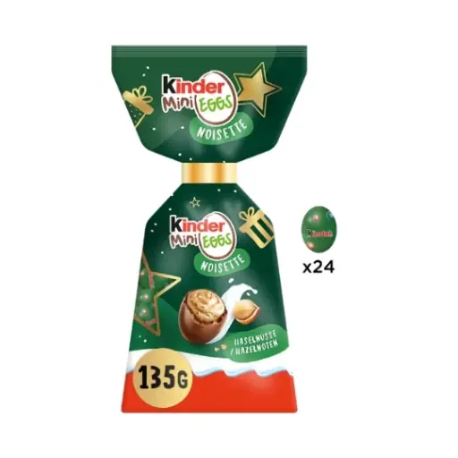 [8000500427897] KINDER MINI EGGS NOISETTE 135G