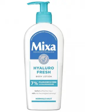 [3600551026565] MIXA HOCHVERTRAGLICH HYALURO FRESH BODY LOTION 7% PFLANZLICHES GLYCERIN & HYALURONSAURE NORMALE HAUT 400ML
