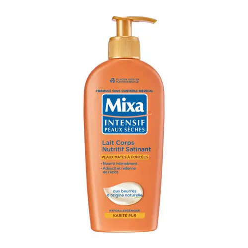 [3600551100845] MIXA INTENSIF PEAUX SECHES LAIT CORPS NUTRITIF SATINANT PEAUX MATES A FONCEES KARITE PUR 250ML