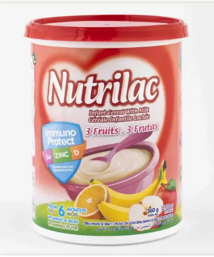 [7891331015626] NUTRILAC CEREALE INFANTILE LACTEE 3FRUITS 360G