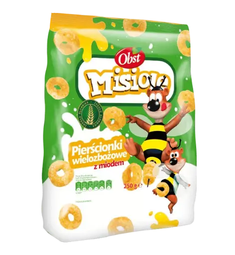 [5907731601092] OBST MISIOLE HONEY RINGS 250G