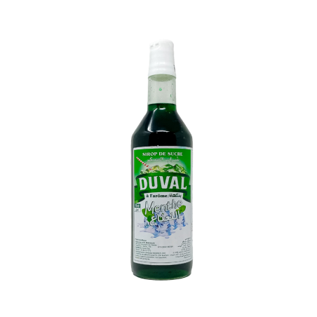 [6111170000012] SIROP DE SUCRE DUVAL A L'AROME MENTHE 75CL