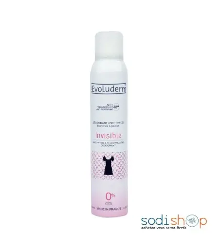 [3760100682595] EVOLUDERM DEODORANT ANTI-TRANCES INVISIBLE 48H ANTI TRANSPIRANT 200ML