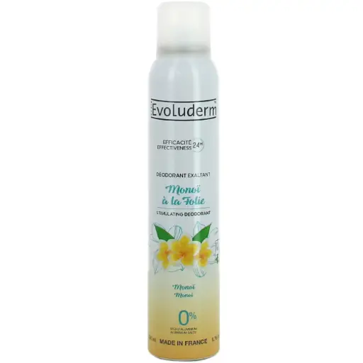 [3760100203769] EVOLUDERM DEODORANT EXALTANT MONOI A LA FOLIE 24H EFFICACITE 200ML