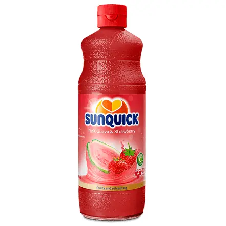 [6281012012920] SUNQUICK VITAMIN C FRAISE GOYAVE ROSE 840ML