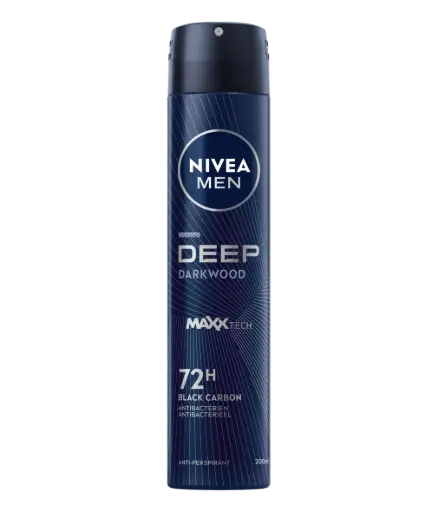[4005900523174] NIVEA MEN DEEP DARKWOOD MAX TECH 72H BLACK CARBON ANTI-TRANSPIRANT 200ML