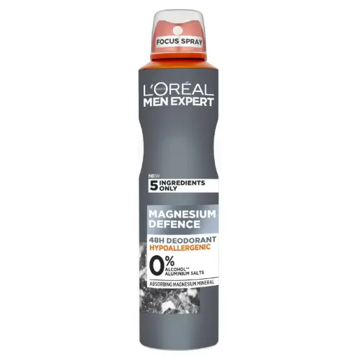 [3600524026967] L'OREAL MEN EXPERT MAGNESIUM DEFENCE 48H DEODORANT HYPOALLERGENIC 250ML