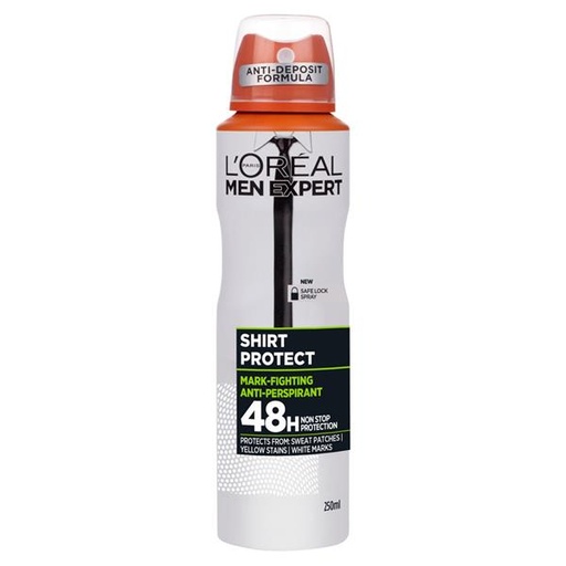 [3600522373193] L'OREAL MEN EXPERT SHIRT PROTECT MARK FIGHTING ANTI-PERSPIRANT 48H NON STOP PROTECTION 250ML