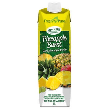 [067311680284] FRESHINE PURE PINEAPPLE BURST NO SUGAR ADDED 1L