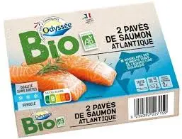 [3250392227159] ODYSEE BIO 2 PAVES DE SAUMON ATLANTIQUE 200G
