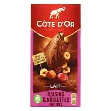 [7622210995049] COTE D'OR LAIT MELT RAISINS ET NOISETTES 180G