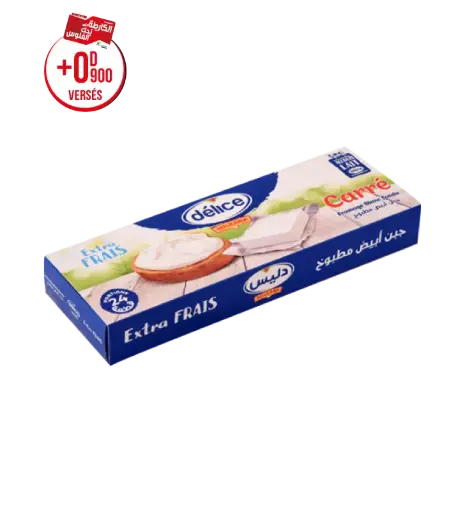 [6191585701087] DELICE MILKANA CARRE FROMAGE BLANC FONDU 12PORTIONS 168G