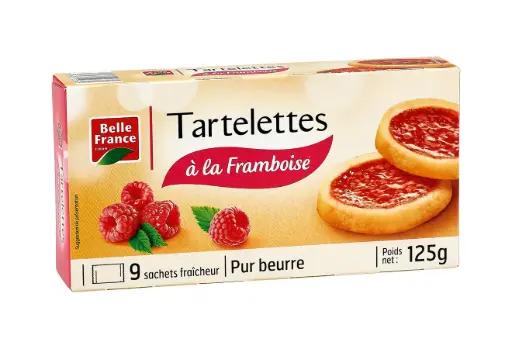 [3258561020860] BELLE FRANCE TARTELETTES A LA FRAMBOISE PUR BERRE 125G