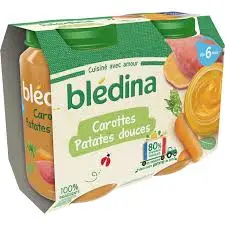 [3041091678294] BLEDINA CARROTES & PATATES DOUCES DES 6MOIS 400G (2×200G)