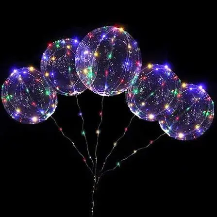 LIGHT UP BALLOON 5PCS VISIBLE AT NIGHT 