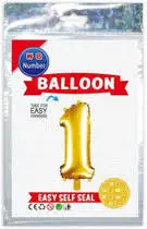 NUMBER BALLOON EASY SELF SEAL 