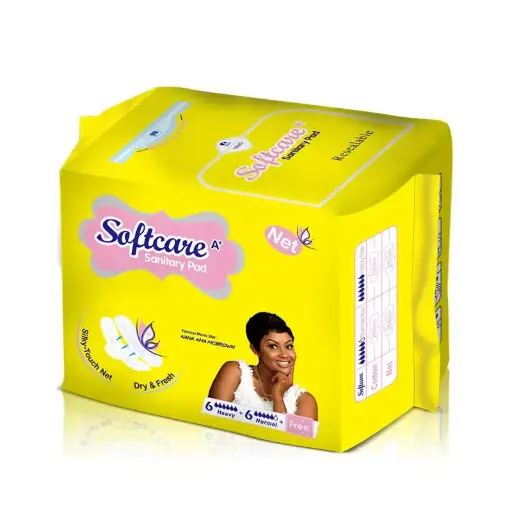 [6033000410412] SOFTCARE A+ SANITARY PADS 6PCS HEAVY+ 6PCS NORMAL + 4PCS PANTY LINERS 